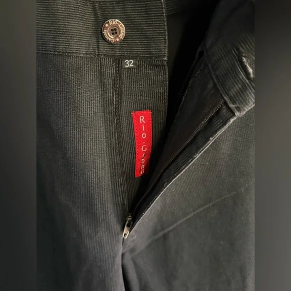 RIO-GRAND, Men’s Black Casual Pants Size 32 Straight Leg Back Flap Pockets NWT. - Picture 5 of 12